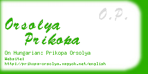 orsolya prikopa business card